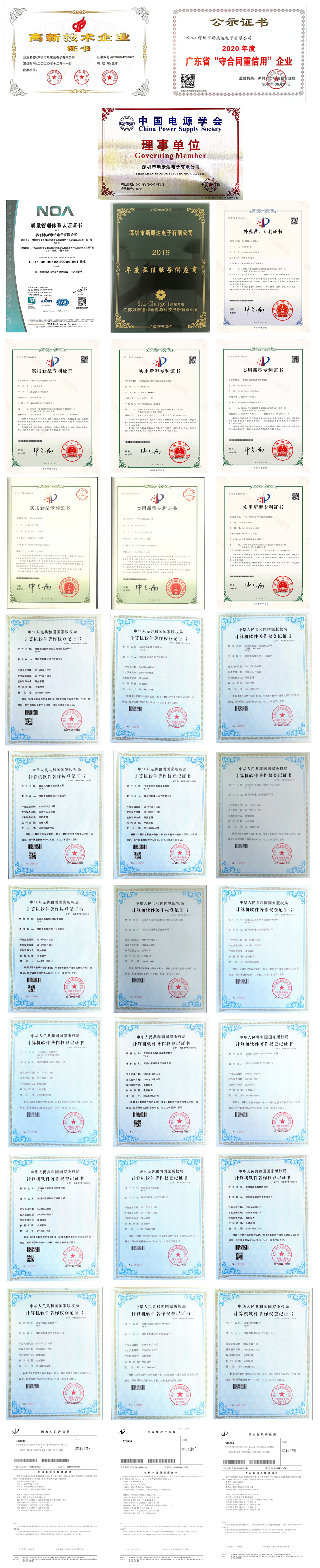 斯康達榮譽和專利軟著集錦(圖1)